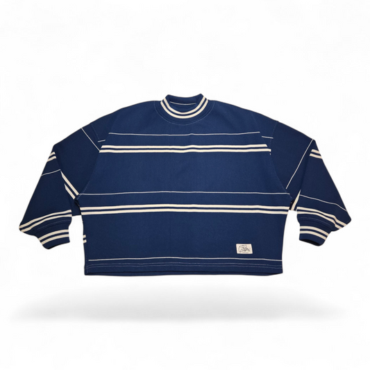 DS Varsity Stripe Sweater | Atlantic Blue - Small