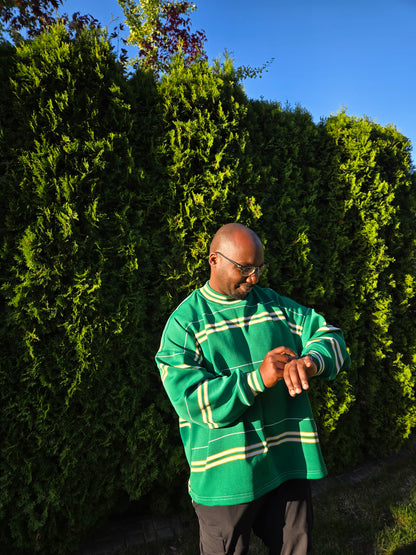 DS Varsity Stripe Sweater | Packer Green - Large