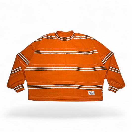 DS Varsity Stripe Sweater | Orange Crush - Medium