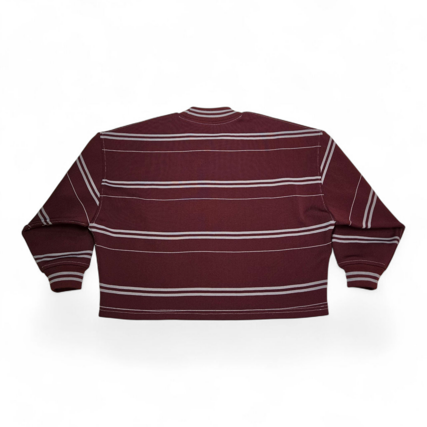 DS Varsity Stripe Sweater | Burgundy - Small
