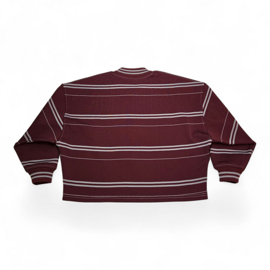 DS Varsity Stripe Sweater | Burgundy - Medium